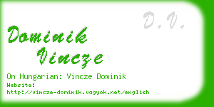 dominik vincze business card